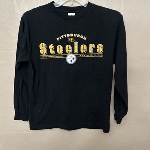 alstyle‎ t shirt Medium Black Pittsburgh Steelers Football Top